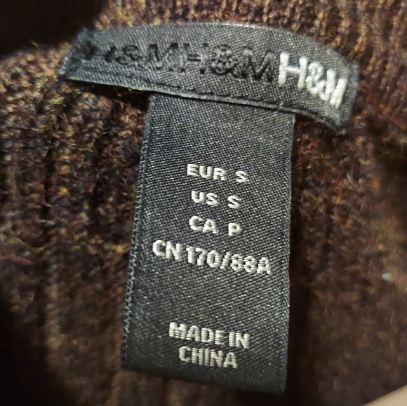 H&M Brown Wool Knit Sweater Dress with Boat Neck for Fall 🍂 - Picture 8 of 10